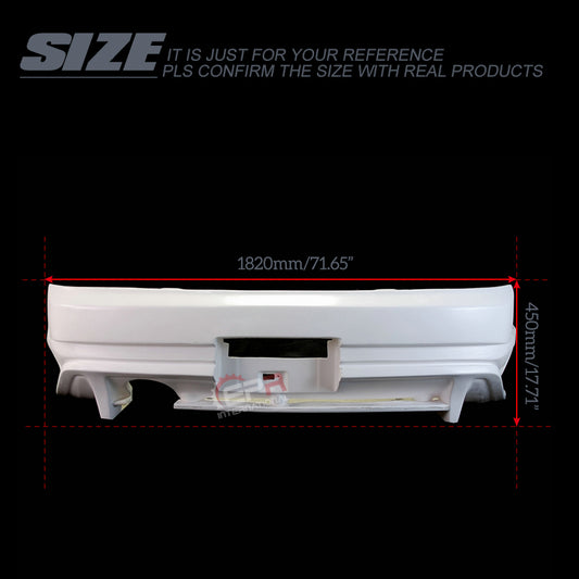 Nissan R33 Skyline GTST Series 1 1993 1994 1995 1996 & R33 Skyline GTST Series 2 1997 1998 with Aftermarket Parts - Do Luck Style Rear Bumper Carbon Fiber / FRP from EPR USA