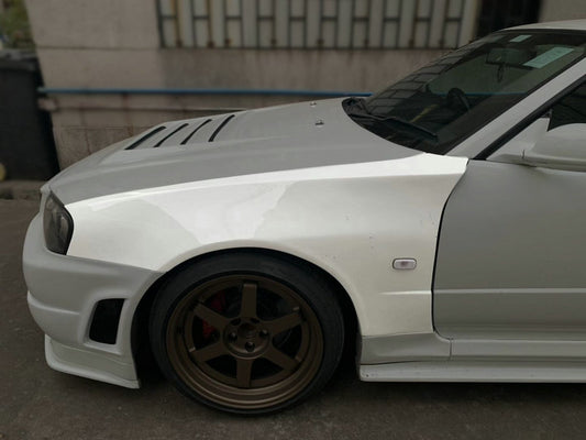 Nissan R34 ER34 GTT 1999 2000 2001 2002 2003 2004 with Aftermarket Parts - Z Tune Style Front Fender Carbon Fiber/FRP from EPR USA