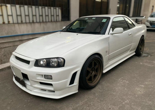 Nissan R34 ER34 GTT 1999 2000 2001 2002 2003 2004 with Aftermarket Parts - Z Tune Style Front Fender Carbon Fiber/FRP from EPR USA