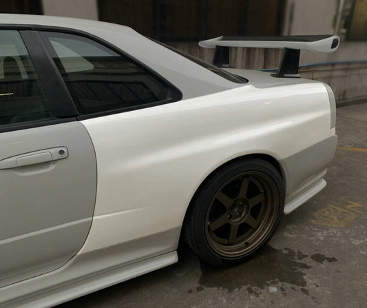 Nissan R34 ER34 GTT 1999 2000 2001 2002 2003 2004 with Aftermarket Parts - Z Tune & GTR Style Front & Rear Fender Carbon Fiber/FRP from EPR USA