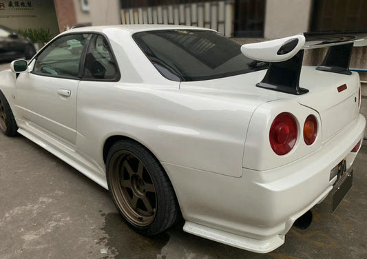 Nissan R34 ER34 GTT 1999 2000 2001 2002 2003 2004 with Aftermarket Parts - Z Tune & GTR Style Front & Rear Fender Carbon Fiber/FRP from EPR USA