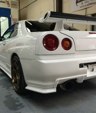 Nissan R34 ER34 GTT RB25 1999 2000 2001 2002 2003 2004 with Aftermarket Parts - ESB Style Rear Bumper spat Carbon Fiber/FRP from EPR USA