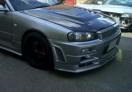 Nissan R34 GTR Base Nismo Z Tune S Tune R Tune V-Spec Tune Nur 1999 2000 2001 2002 2003 2004 with Aftermarket Parts - Nismo & 1:1 S Tune Style Front Bumper Lip & Bumper Carbon Fiber / FRP from EPR USA