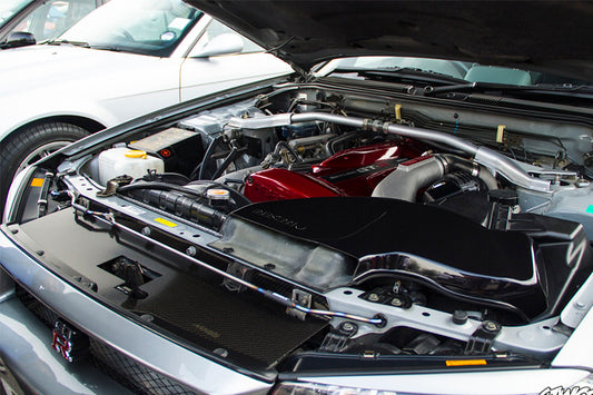 Nissan R34 GTR Base Nismo Z Tune S Tune R Tune V-Spec Tune Nur 1999 2000 2001 2002 2003 2004 with Aftermarket Parts - OEM Style Cooling Slam Panel Carbon Fiber/FRP from EPR USA