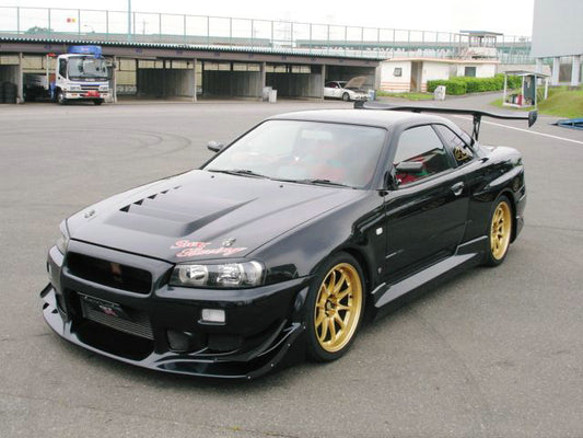 Nissan R34 GTR Base Nismo Z Tune S Tune R Tune V-Spec Tune Nur 1999 2000 2001 2002 2003 2004 with Aftermarket Parts - CW Style Front Bumper Carbon Fiber / FRP from EPR USA