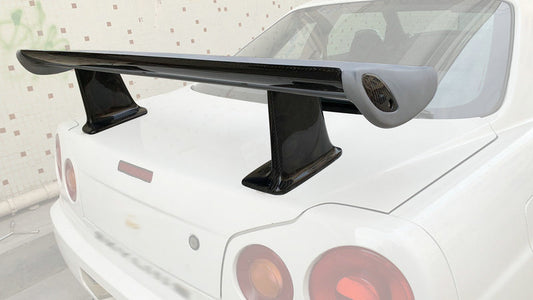 Nissan R34 GTR HR34 ER34 GTT 1999 2000 2001 2002 2003 2004 with Aftermarket Parts - Spoiler Leg Carbon Fiber/FRP from EPR USA