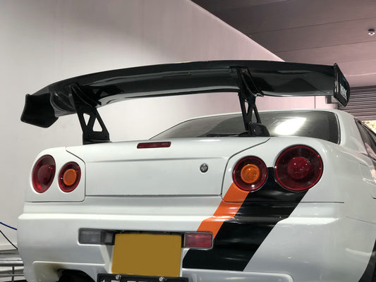 Nissan R34 GTR GTT HR34 ER34 GTT 1999 2000 2001 2002 2003 2004 with Aftermarket Parts - TS Style GT Spoiler Carbon Fiber / FRP from EPR USA