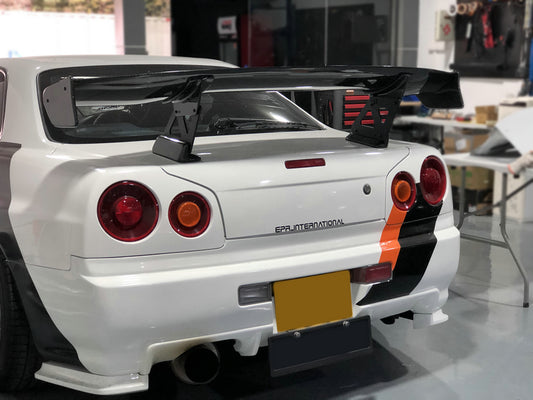 Nissan R34 GTR GTT HR34 ER34 GTT 1999 2000 2001 2002 2003 2004 with Aftermarket Parts - TS Style GT Spoiler Carbon Fiber / FRP from EPR USA