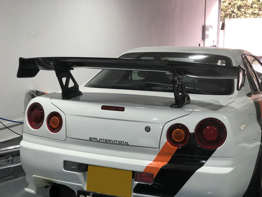 Nissan R34 GTR GTT HR34 ER34 GTT 1999 2000 2001 2002 2003 2004 with Aftermarket Parts - TS Style GT Spoiler Carbon Fiber / FRP from EPR USA