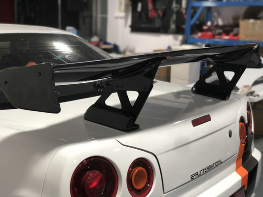 Nissan R34 GTR GTT HR34 ER34 GTT 1999 2000 2001 2002 2003 2004 with Aftermarket Parts - TS Style GT Spoiler Carbon Fiber / FRP from EPR USA