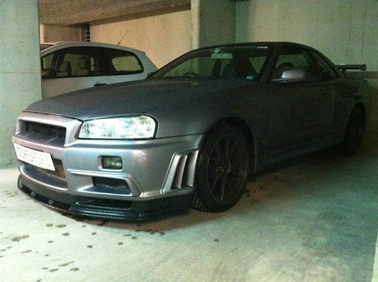 Nissan R34 GTR V-Spec 1999 2000 2001 2002 2003 2004 with Aftermarket Parts - Euro UK Spec Front Bumper Vents Carbon Fiber/FRP from EPR USA