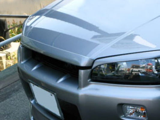 Nissan R34 GTT 1999 2000 2001 2002 2003 2004 with Aftermarket Parts - URS Style Bonnet Lip Carbon Fiber / FRP from EPR USA