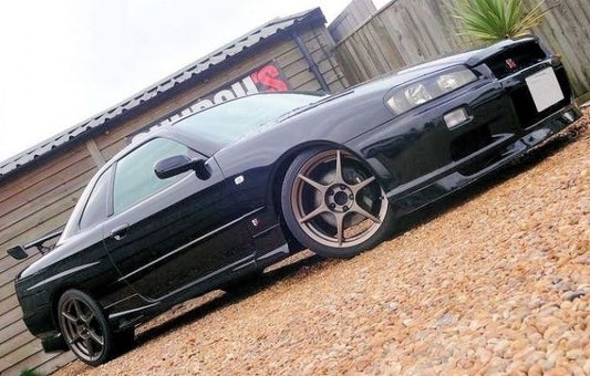 Nissan R34 GTT 1999 2000 2001 2002 2003 2004 with Aftermarket Parts - URS Style Bonnet Lip Carbon Fiber / FRP from EPR USA