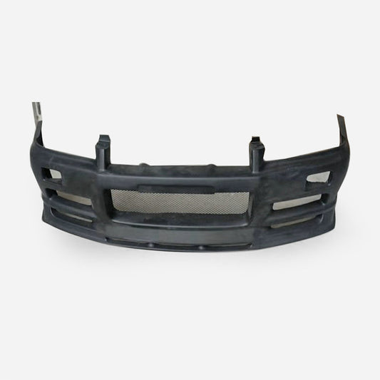 Nissan R34 GTT ER34 HR34 GTT 1999 2000 2001 2002 2003 2004 with Aftermarket Parts - Front Bumper UR Style Carbon Fiber / FRP from EPR USA