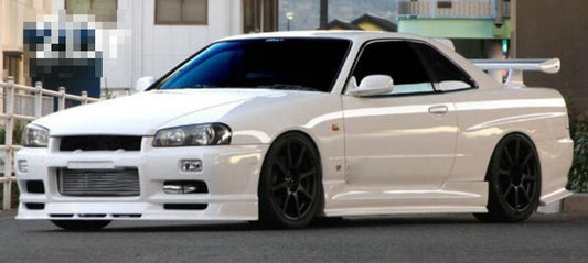 Nissan R34 GTT ER34 HR34 GTT 1999 2000 2001 2002 2003 2004 with Aftermarket Parts - Front Bumper UR Style Carbon Fiber / FRP from EPR USA