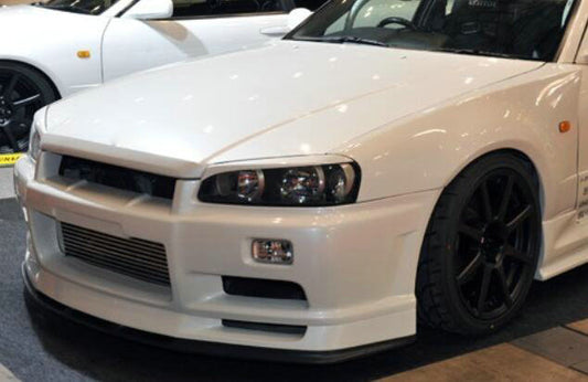 Nissan R34 GTT ER34 HR34 GTT 1999 2000 2001 2002 2003 2004 with Aftermarket Parts - Front Bumper UR Style Carbon Fiber / FRP from EPR USA