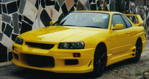 Nissan R34 GTT ER34 HR34 GTT 1999 2000 2001 2002 2003 2004 with Aftermarket Parts - Front Bumper CW Style Carbon Fiber / FRP from EPR USA