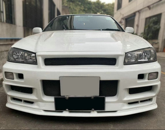 Nissan R34 GTT ER34 HR34 GTT 1999 2000 2001 2002 2003 2004 with Aftermarket Parts - S Tune Style Front Bumper Carbon Fiber / FRP from EPR USA