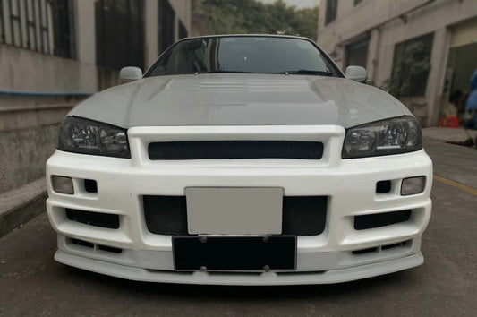 Nissan R34 GTT ER34 HR34 GTT 1999 2000 2001 2002 2003 2004 with Aftermarket Parts - S Tune Style Front Bumper Carbon Fiber / FRP from EPR USA