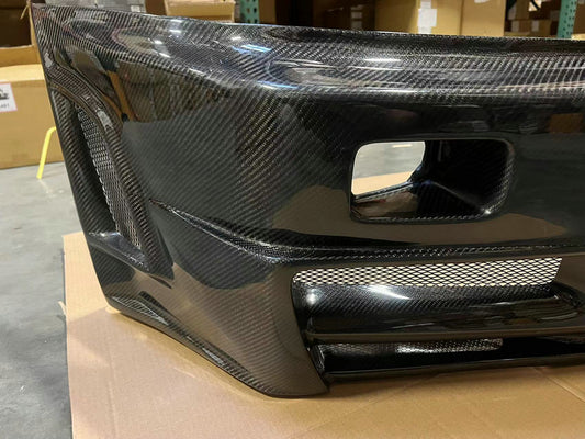 Nissan R34 GTT ER34 HR34 GTT 1999 2000 2001 2002 2003 2004 with Aftermarket Parts - Z Tune Style Front Bumper Carbon Fiber / FRP from EPR USA