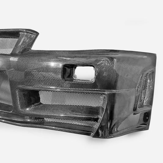 Nissan R34 GTT ER34 HR34 GTT 1999 2000 2001 2002 2003 2004 with Aftermarket Parts - Z Tune Style Front Bumper Carbon Fiber / FRP from EPR USA