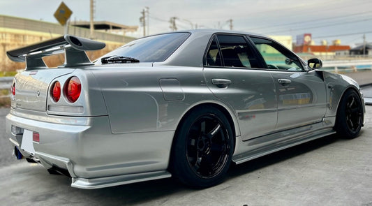 Nissan R34 GTT HR34 1999 2000 with Aftermarket Parts - Rear Bumper GTR Style Carbon Fiber / FRP from EPR USA