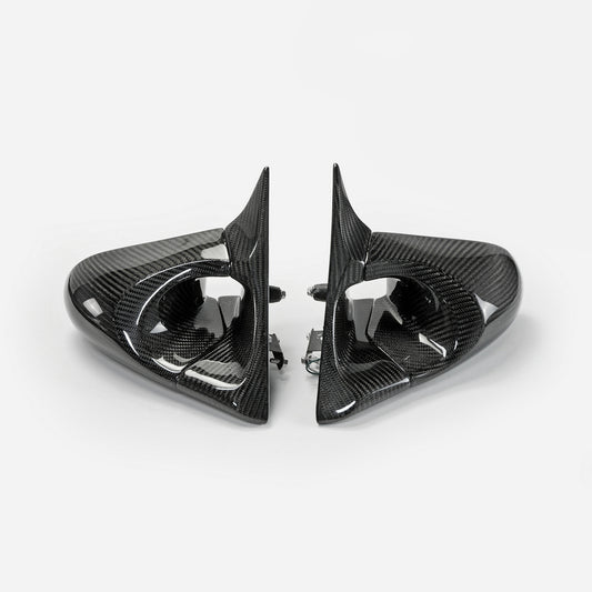 Nissan R34 HR34 GTT 1999 2000 2001 2002 2003 2004 with Aftermarket Parts - GRNDO Style Aero Mirror Carbon Fiber / FRP from EPR USA
