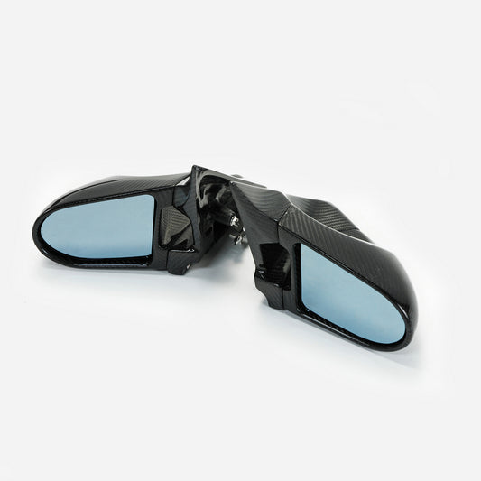 Nissan R34 HR34 GTT 1999 2000 2001 2002 2003 2004 with Aftermarket Parts - GRNDO Style Aero Mirror Carbon Fiber / FRP from EPR USA