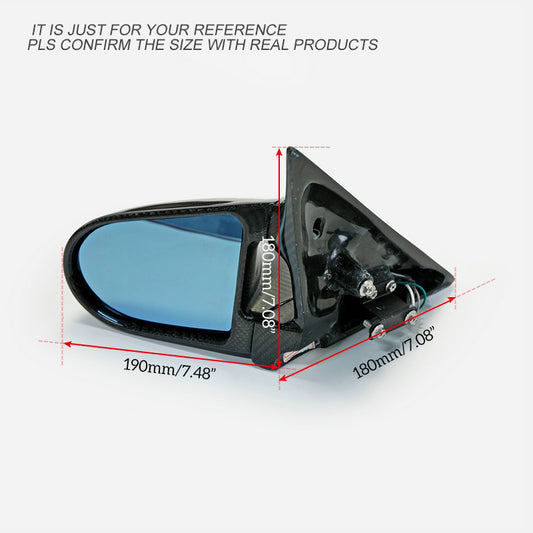 Nissan R34 HR34 GTT 1999 2000 2001 2002 2003 2004 with Aftermarket Parts - GRNDO Style Aero Mirror Carbon Fiber / FRP from EPR USA