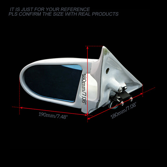 Nissan R34 HR34 GTT 1999 2000 2001 2002 2003 2004 with Aftermarket Parts - GRNDO Style Aero Mirror Carbon Fiber / FRP from EPR USA