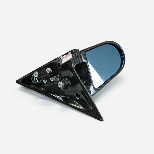 Nissan R34 HR34 GTT 1999 2000 2001 2002 2003 2004 with Aftermarket Parts - GRNDO Style Aero Mirror Carbon Fiber / FRP from EPR USA