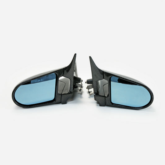 Nissan R34 HR34 GTT 1999 2000 2001 2002 2003 2004 with Aftermarket Parts - GRNDO Style Aero Mirror Carbon Fiber / FRP from EPR USA