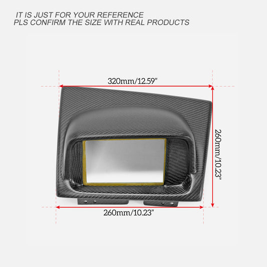 Nissan R34 GTT HR34 ER34 GTT 1999 2000 2001 2002 2003 2004 with Aftermarket Parts - MFD Cover Carbon Fiber / FRP from EPR USA