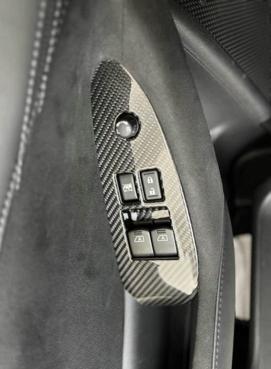 Nissan Z 400Z RZ34 Fairlady 2022 2023 2024 with Aftermarket Parts - Window Switch Panel Cover (LHD) Pre-preg Carbon Fiber from EPR USA