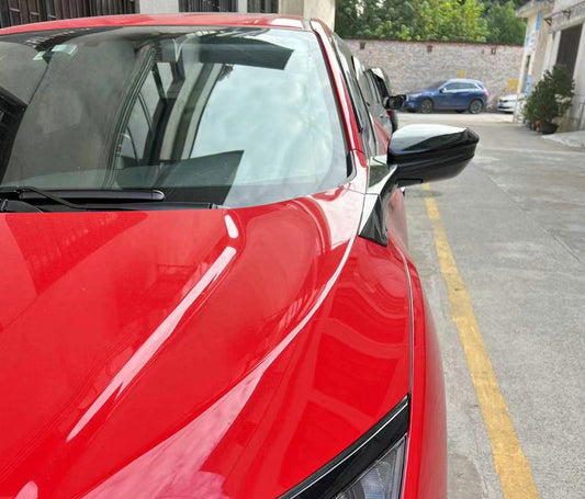 Honda Civic Type-R FK8 2017 2018 2019 2020 2021 & Civic 10th Gen FK7 2017 2018 2019 2020 2021 with Aftermarket Parts - VRSW Style Hood Side Duct Carbon Fiber / FRP from EPR USA