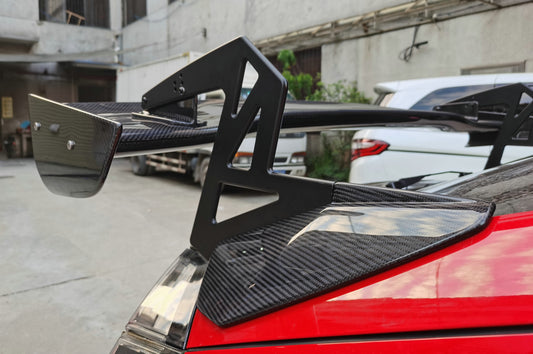 Honda Civic Type-R FK8 2017 2018 2019 2020 2021 & Civic 10th Gen FK7 2017 2018 2019 2020 2021 with Aftermarket Parts - SPN Style Rear GT Spoiler Carbon Fiber / FRP from EPR USA