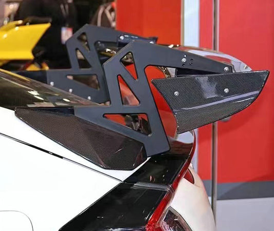 Honda Civic Type-R FK8 2017 2018 2019 2020 2021 & Civic 10th Gen FK7 2017 2018 2019 2020 2021 with Aftermarket Parts - SPN Style Rear GT Spoiler Carbon Fiber / FRP from EPR USA