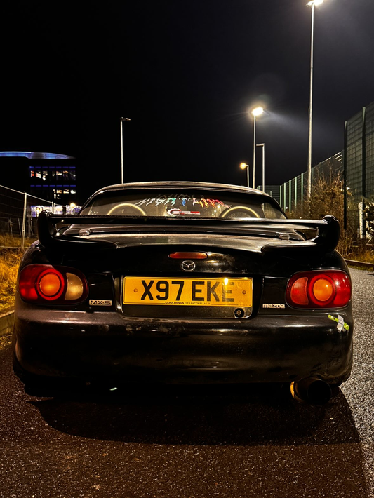 Mazda Miata MX-5 1.6L 1.8L NA6 NA8 1990 1991 1992 1993 1994 1995 1996 1997 with Aftermarket Parts - Rear Lip Spoiler Carbon Fiber / FRP from EPR USA