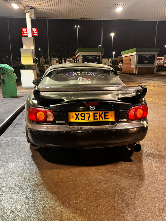 Mazda Miata MX-5 1.6L 1.8L NA6 NA8 1990 1991 1992 1993 1994 1995 1996 1997 with Aftermarket Parts - Rear Lip Spoiler Carbon Fiber / FRP from EPR USA