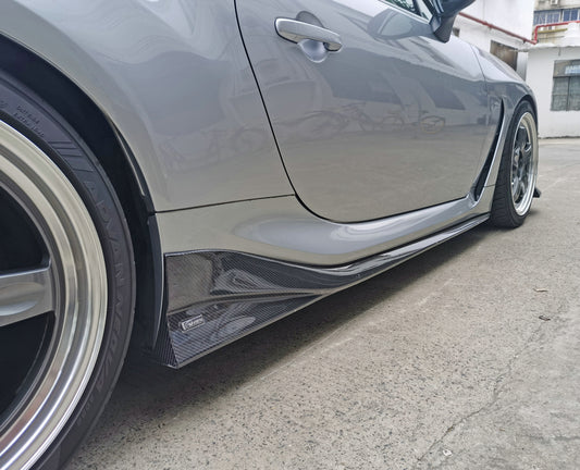 Subaru BRZ ZD8 2022 2023 2024 & Toyota GR86 ZN8 2022 2023 2024 with Aftermarket Parts - VRSA1 Style Side Skirts Carbon Fiber / FRP from EPR USA