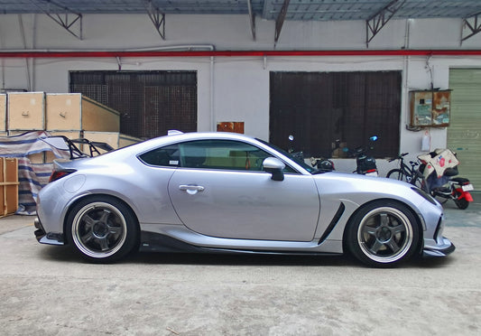 Subaru BRZ ZD8 2022 2023 2024 & Toyota GR86 ZN8 2022 2023 2024 with Aftermarket Parts - VRSA1 Style Side Skirts Carbon Fiber / FRP from EPR USA