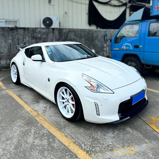 Nissan 370Z Sport Touring Base Fairlady Z Z34 Facelift 2012 2013 2014 2015 2016 2017 2018 2019 2020 with Aftermarket Parts - TK Style Front Lip Carbon Fiber / FRP from EPR USA