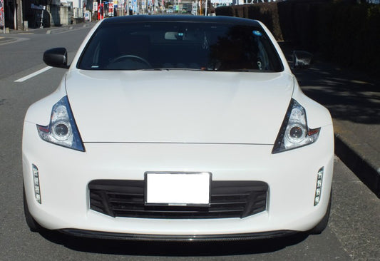 Nissan 370Z Sport Touring Base Fairlady Z Z34 Facelift 2012 2013 2014 2015 2016 2017 2018 2019 2020 with Aftermarket Parts - TK Style Front Lip Carbon Fiber / FRP from EPR USA