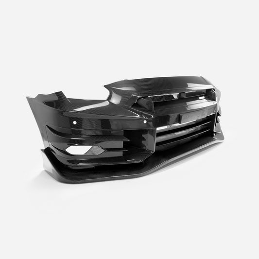 Nissan GTR R35 CBA DBA EBA 2008 2009 2010 2011 2012 2013 2014 2015 2016 2017 2018 2019 2020 2021 2022 2023 2024 (for installation on 2008 2009 2010 2011 2012 2013 2014 2015 2016 vehicles, 2017 2018 2019 2020 2021 2022 2023 2024 hood is recommended) with Aftermarket Parts - TS Style Front Bumper Dry Pre-preg Carbon Fiber from EPR USA