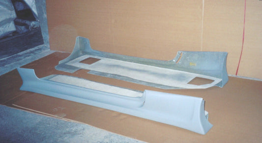 Nissan R33 Skyline GTR 1995 1996 1997 1998 with Aftermarket Parts - TS Style Side Skirts Carbon Fiber / FRP from EPR USA