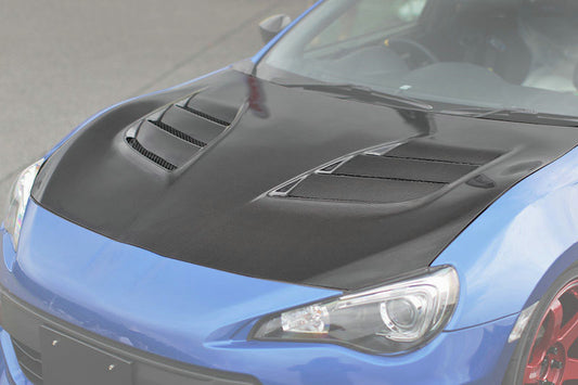 Toyota GT86 86 TRD GT SE Base 2017 2018 2019 2020 & Scion FR-S FRS 2013 2014 2015 2016 & Subaru BRZ TS Limited Premium 2013 2014 2015 2016 2017 2018 2019 2020 with Aftermarket Parts - VRS1 Style Vented Hood Carbon Fiber / FRP from EPR USA