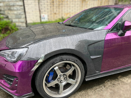 Toyota GT86 86 TRD GT SE Base 2017 2018 2019 2020 & Scion FR-S FRS 2013 2014 2015 2016 & Subaru BRZ TS Limited Premium 2013 2014 2015 2016 2017 2018 2019 2020 with Aftermarket Parts - EPA2 Style Front Fender Carbon Fiber / FRP from EPR USA