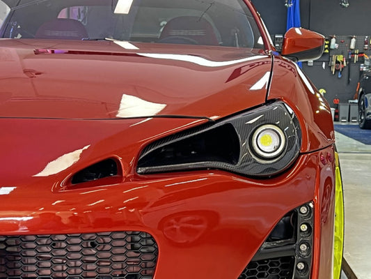 Toyota Scion Subaru GT86 86 TRD GT SE Base 2017 2018 2019 2020 & Scion FR-S FRS 2013 2014 2015 2016 & BRZ TS Limited Premium 2013 2014 2015 2016 2017 2018 2019 2020 with Aftermarket Parts - Stance Workz Vented Headlight (LHD) Carbon Fiber / FRP from EPR USA