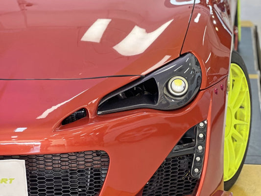 Toyota Scion Subaru GT86 86 TRD GT SE Base 2017 2018 2019 2020 & Scion FR-S FRS 2013 2014 2015 2016 & BRZ TS Limited Premium 2013 2014 2015 2016 2017 2018 2019 2020 with Aftermarket Parts - Stance Workz Vented Headlight (LHD) Carbon Fiber / FRP from EPR USA