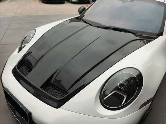Porsche 911 992 992.1 Carrera Base/S/T/4/4S/Targa 4/ Targa 4S/GTS/Turbo/Turbo S 2020 2021 2022 2023 2024 & 911 992 992.2 Carerra Base/S/T/4/4S/Targa 4/ Targa 4S/GTS/Turbo/Turbo S 2025-ON with Aftermarket Parts - ZL Style Hood Dry Pre-preg Carbon from EPR USA